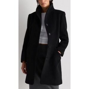 NWT Quince Wool‎ Cashmere Cocoon Coat Black Size L